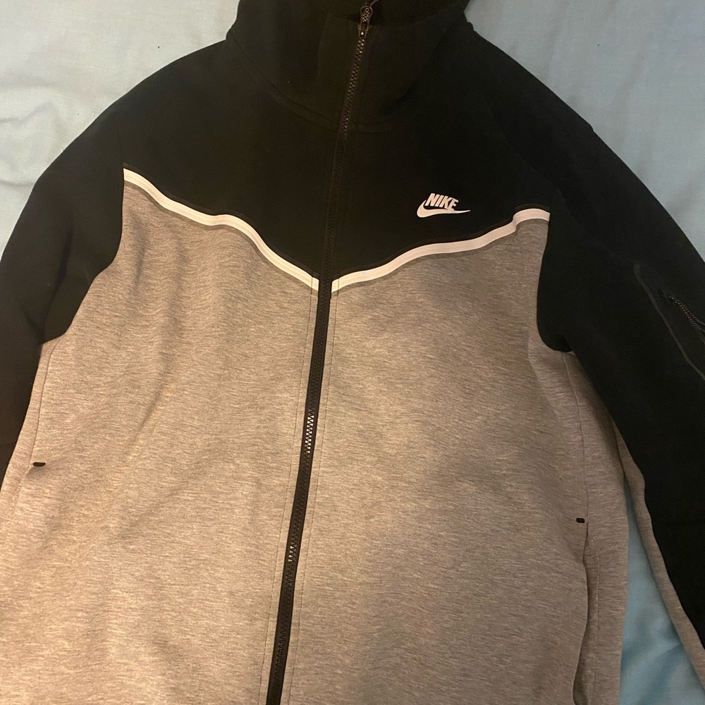 Gray and Black Tech Tracksuit Hoodie , And Pants